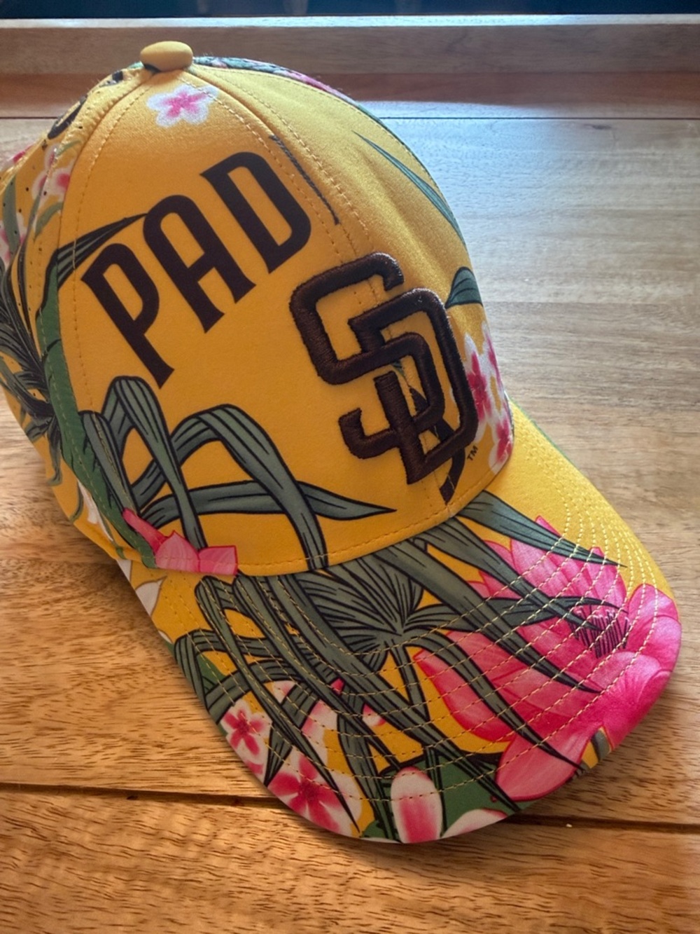MBLife San Diego Padres Yellow Floral Baseball Cap